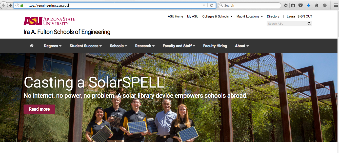 SolarSPELL featured by ASU’s Ira A. Fulton Schools of Engineering